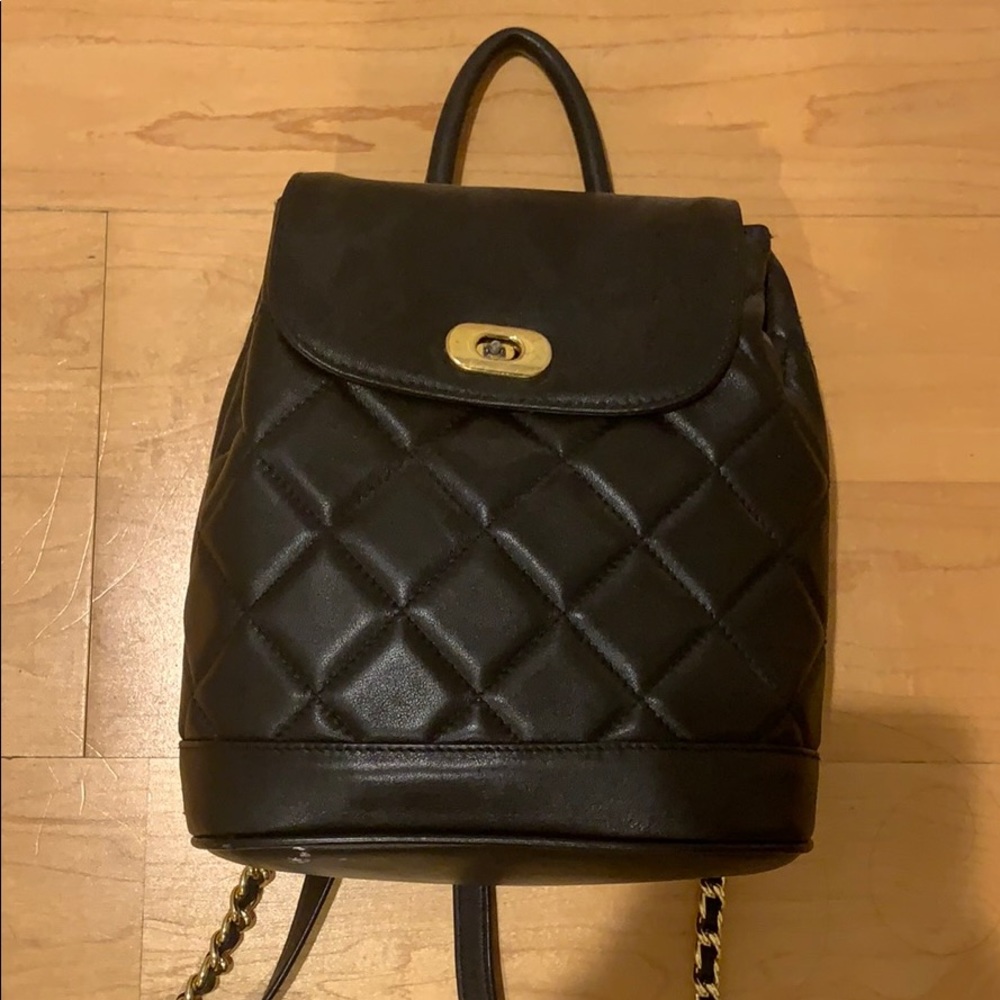 black mini backpack